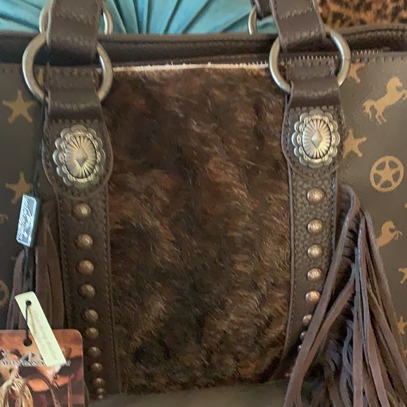 Montana west cowhide fringe purse NWT - Picture 2 of 8